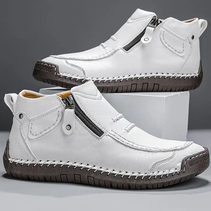 Marlen Ribbed Leather Boots