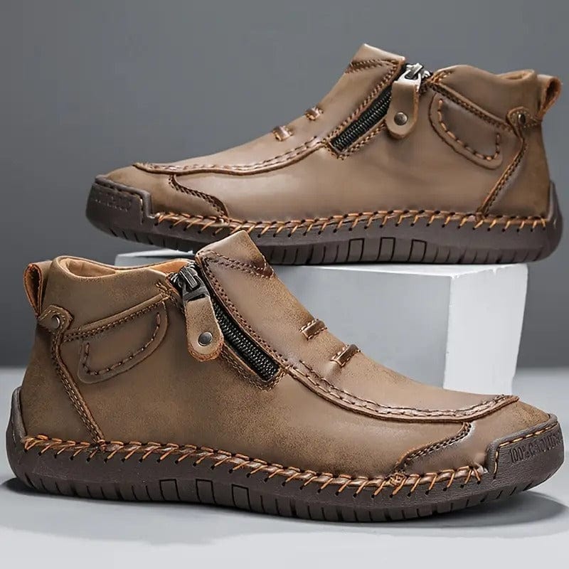 Marlen Ribbed Leather Boots