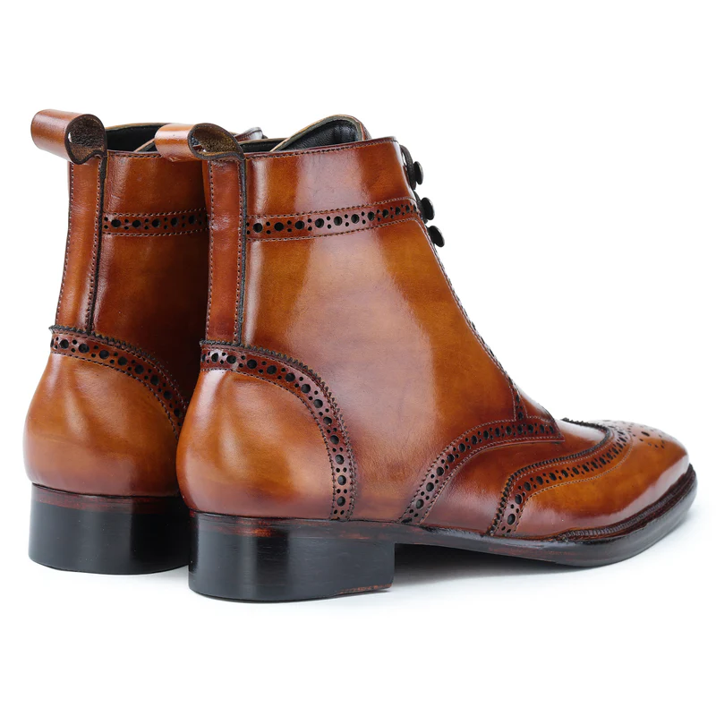 Wingtip Lace Up Boots