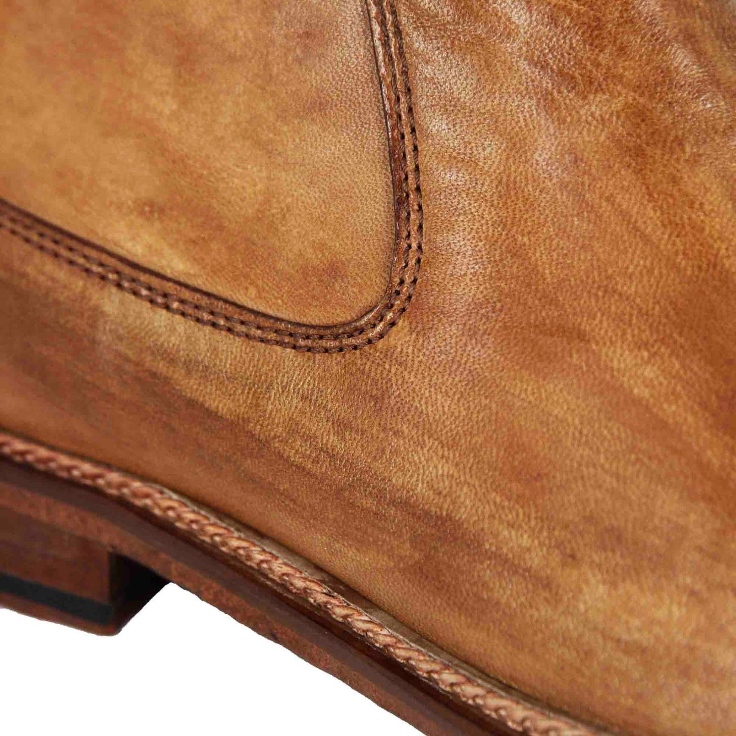 Comfort Step Handmade classic light brown leather men's ankle boots