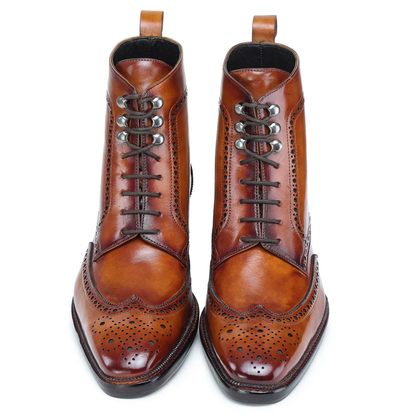 Wingtip Lace Up Boots